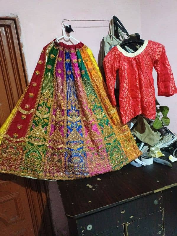 fancy designer 2 pcs lehnga full heavy 4