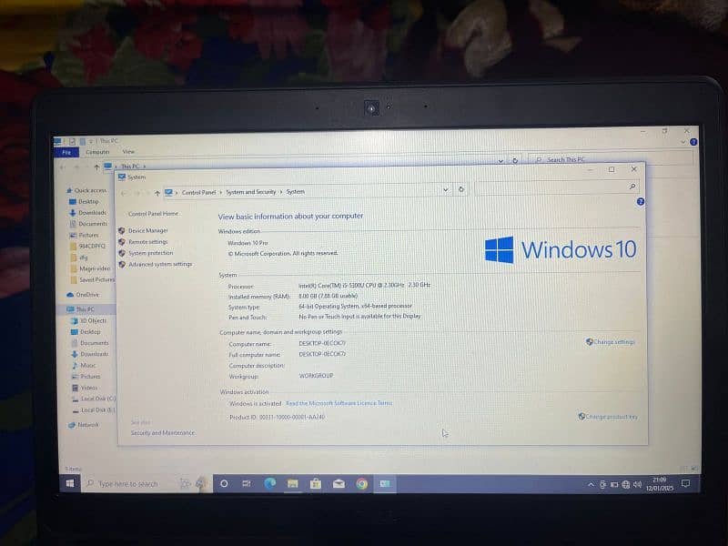 Dell laptop in 9/10 windows 10 pro/11 if need 2