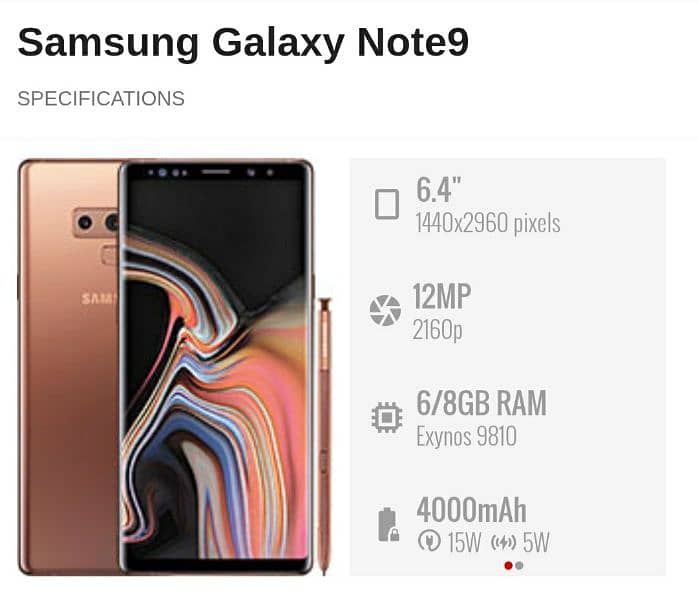 samsung  note 9 required 0