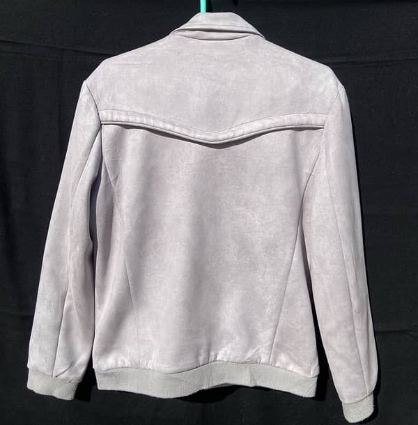 Light Grey Suede leather Jacket 2