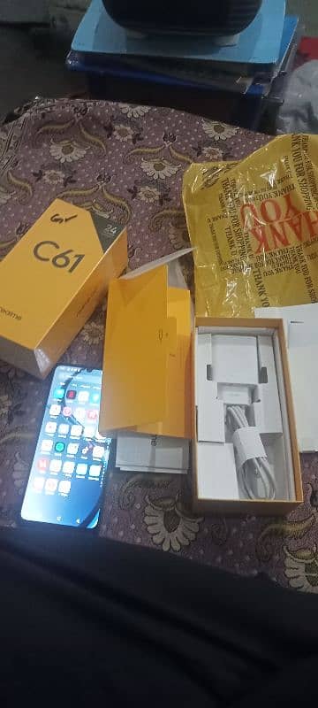 realme C61 mobile with box 11