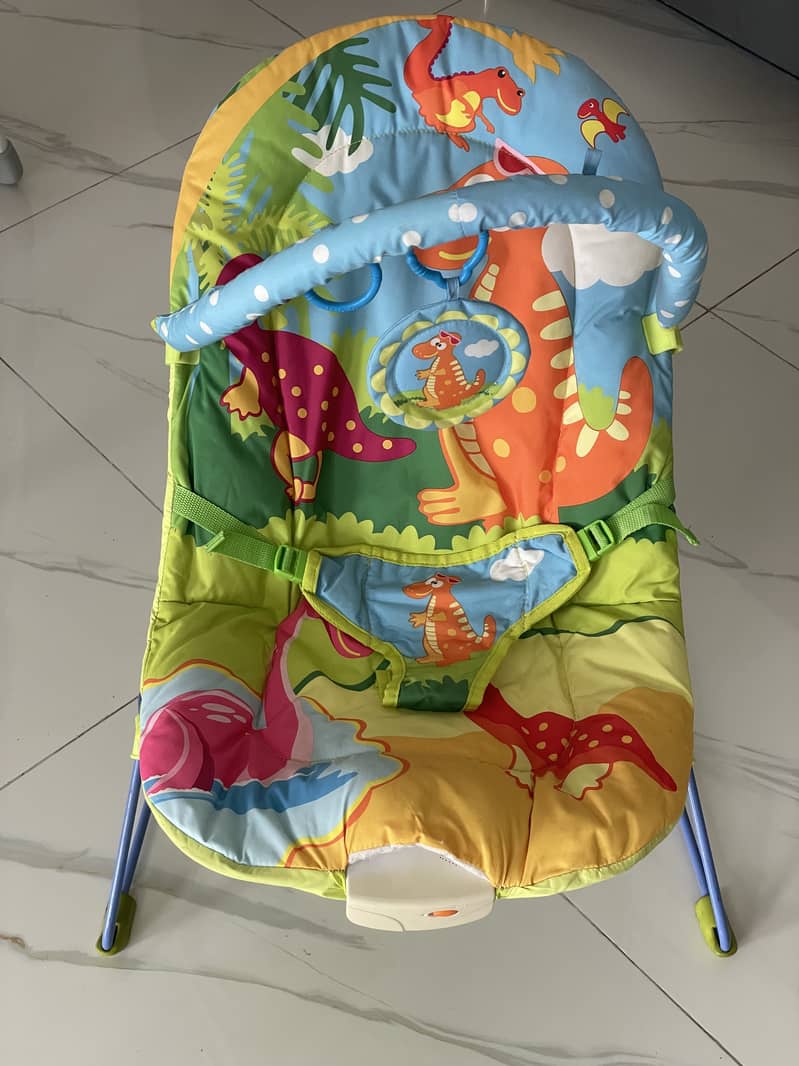 Little Dino Baby Bouncer Blue Orange 3