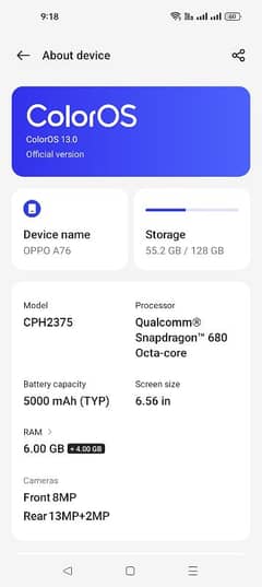 Oppo a76