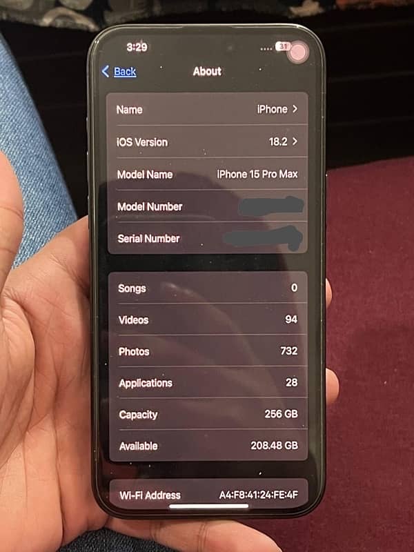 I phone 15 pro max 256 gb 1