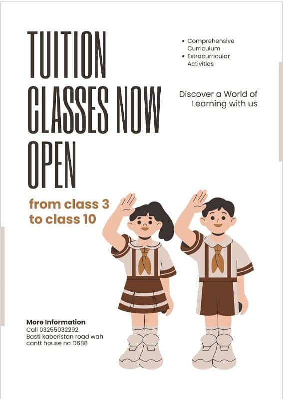 *Tuition Services for Class 3 to 10* 0