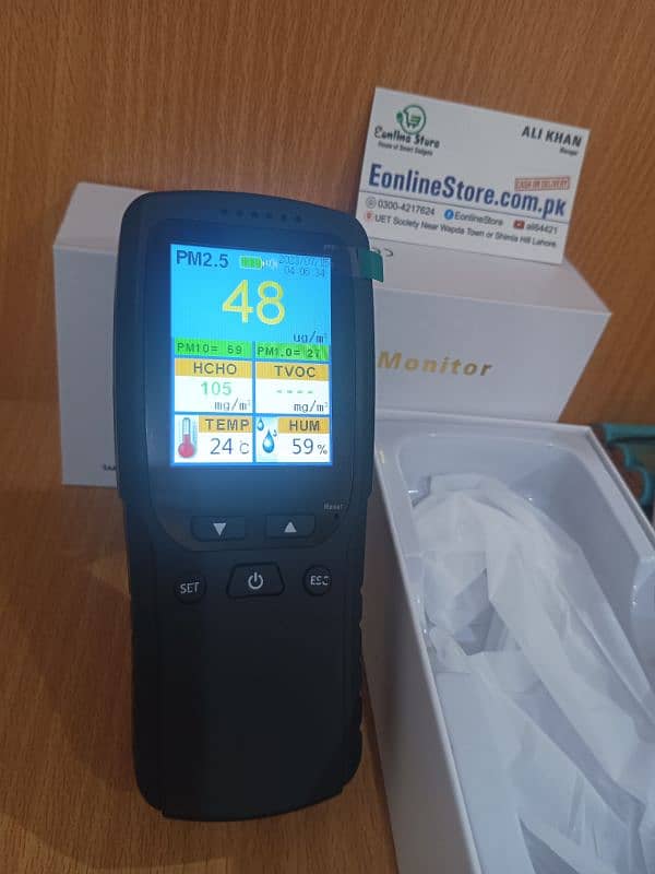 Digital Air Quality meter sports Detector Dioxide CO2 PM2.5 Tester 5