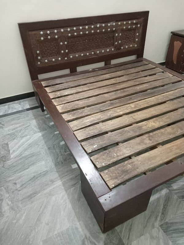 Bed antique style pure wooden 4