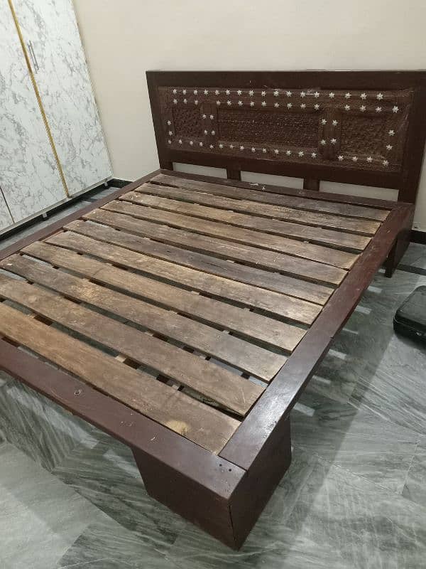 Bed antique style pure wooden 5