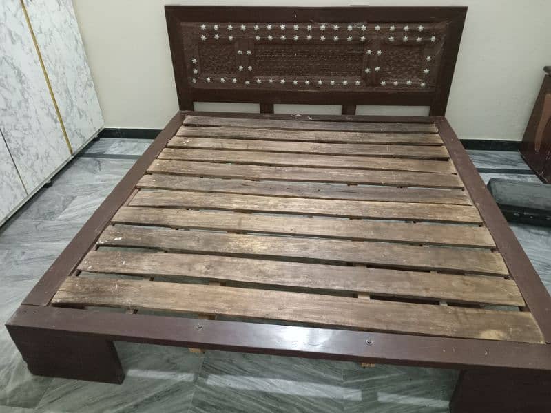 Bed antique style pure wooden 7