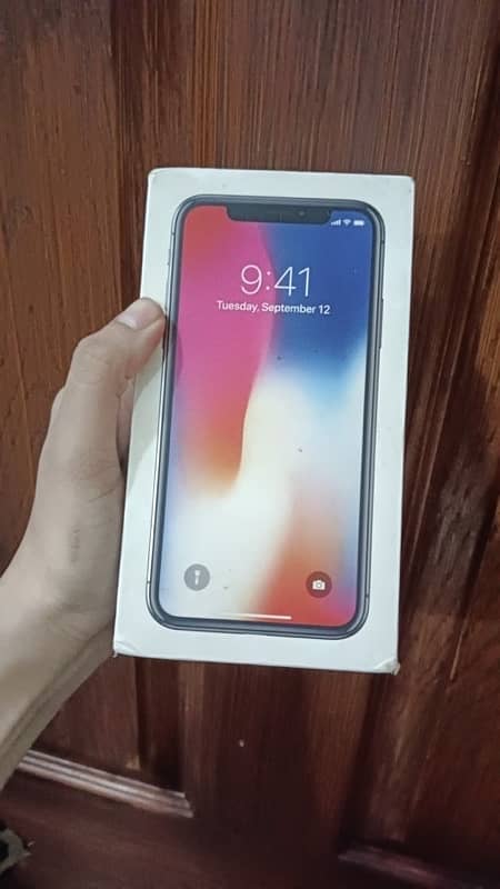 Iphone x pta approved 64gb with box 1