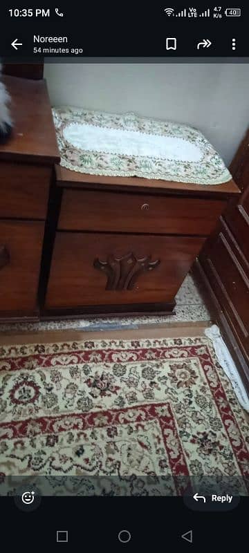 bed set dressing nd one side table for sale 0