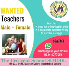 Teacher required