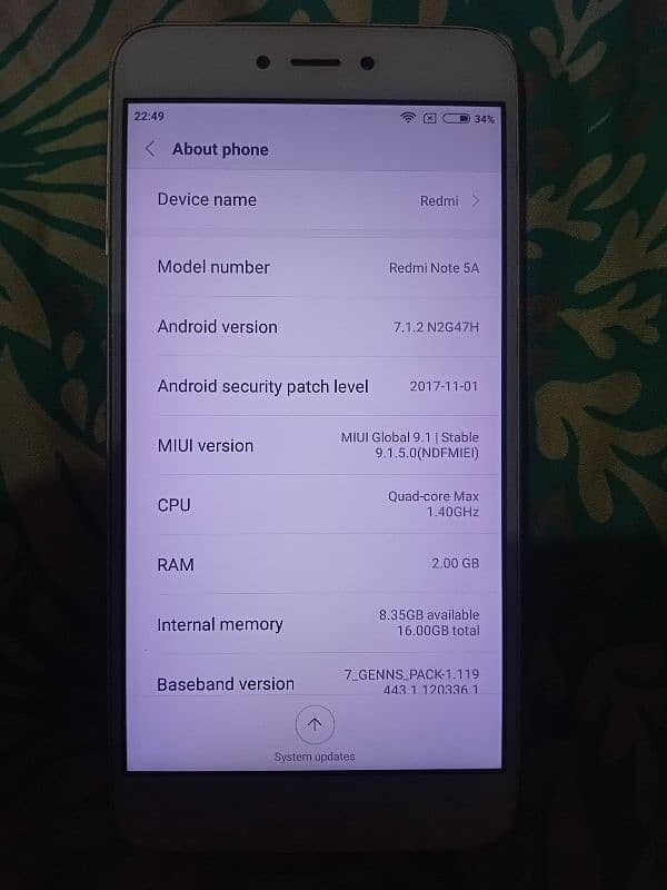 Redmi Note 5A 2Gb 16Gb 6