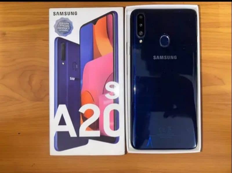 Samsung A20s 3/32 box with changr 3