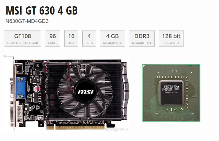 MSI GT 630 4GB Graphic Card (GPU) 2