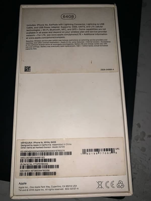 iphone Xr 64gb with box PTA APPROVED Sealed 3