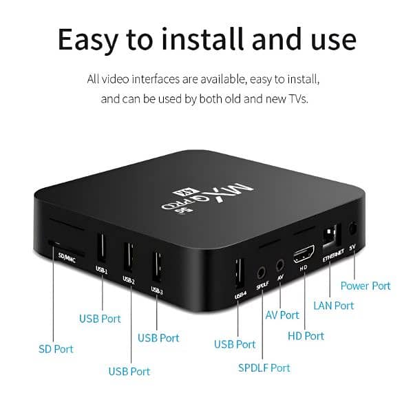 MXQ Pro 5G Android Box 4k Resolution 4