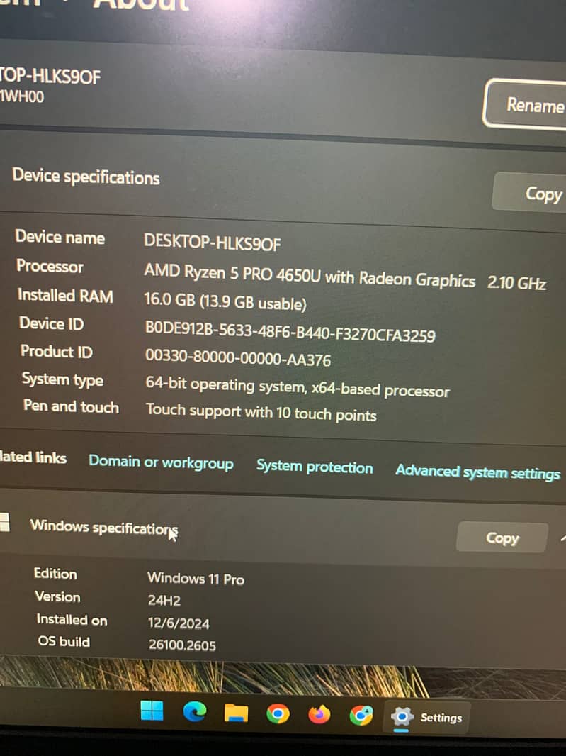 lenovo L14 ryzen 5 pro 4650u Gen 1 With Radeon 2100 Mhz 1