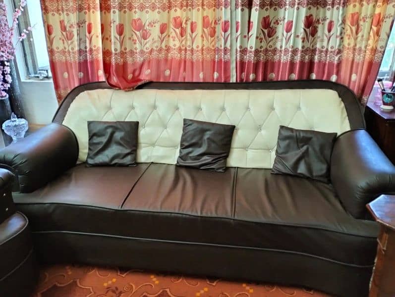 sofa set/5 seater sofa. lether 1