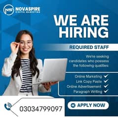 online jobs/full time/part time/simple typing jobs for boys and girls