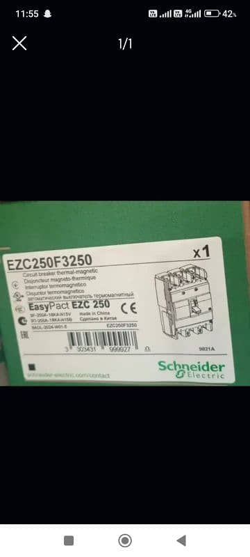 MCCB Schneider 3pole 250A 1