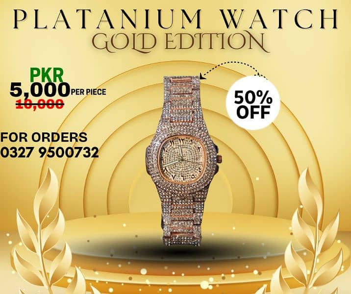 Platinum Watches for Men n Women in 50% Offer Price 0