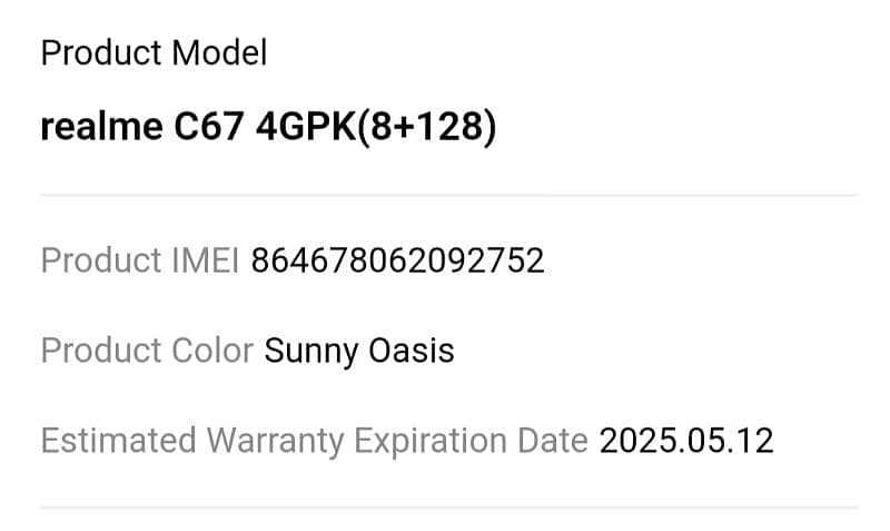 Realme C67 4 Months Warranty Left (8/128) 10/10 Condition 10