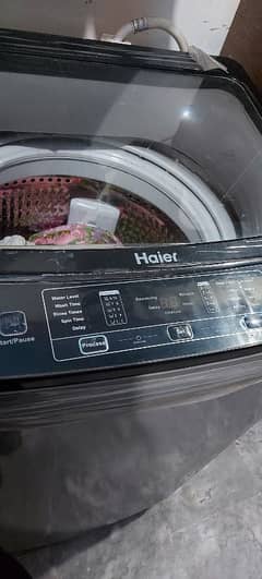 Haier fully automatic washing machine 9kg lush condition