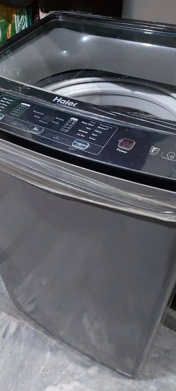 Haier fully automatic washing machine 9kg lush condition 1