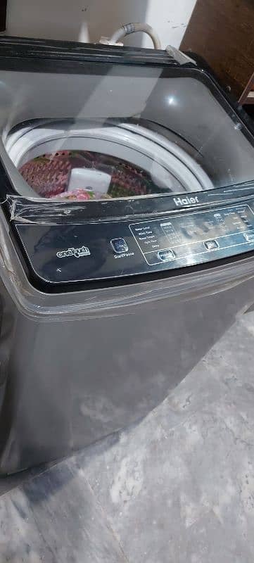 Haier fully automatic washing machine 9kg lush condition 2