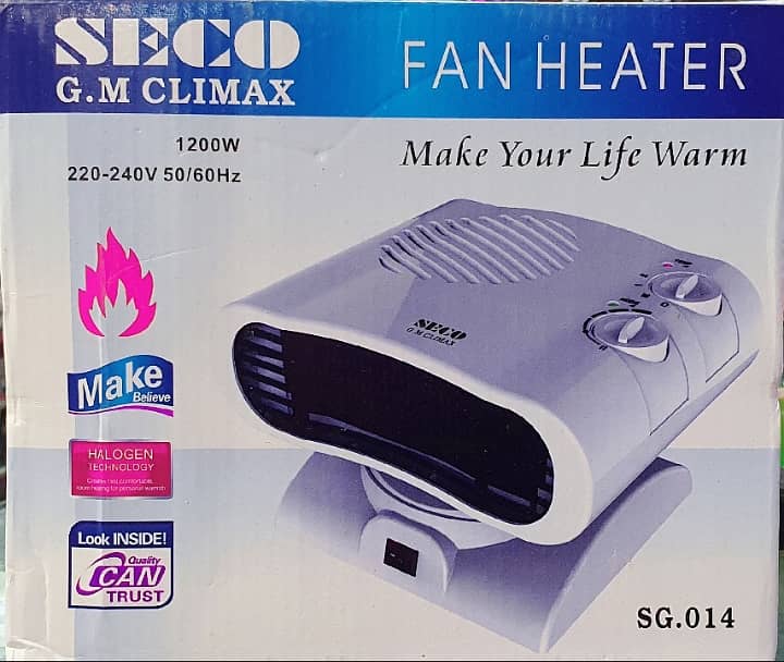 Seco Fan Heater Blower Fan with swing Option 4