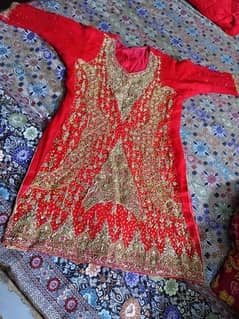 barat dress lehanga with jewellery