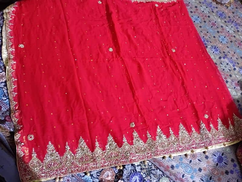 barat dress lehanga with jewellery 8