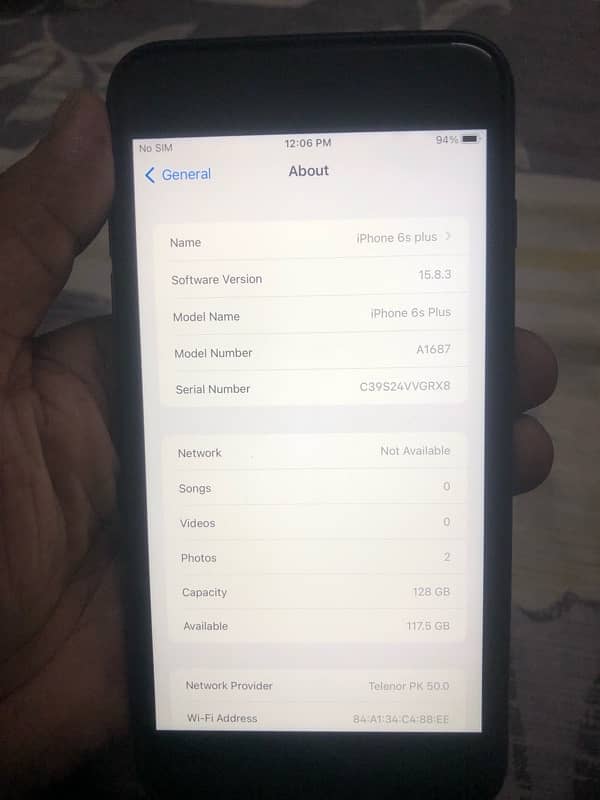 iphone 6s plus pta aproved 128gb 9