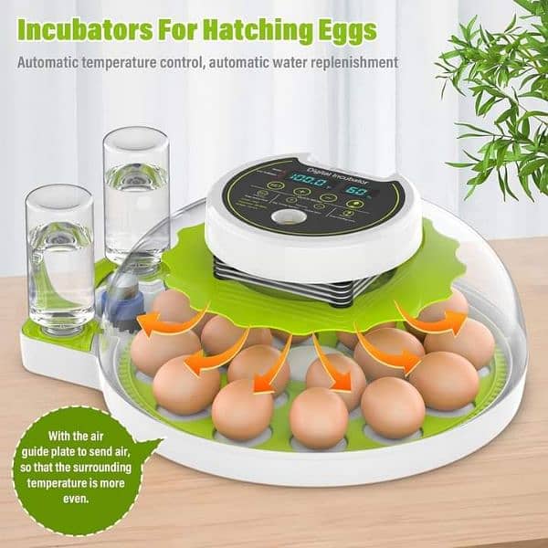 Intelligent 8/18 eggs automatic round incubator machine 4