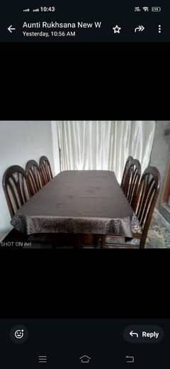 dining table with 6 chairs