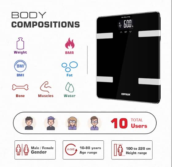 Certeza Weight Machine & Body composition Scale (BF-860) 3