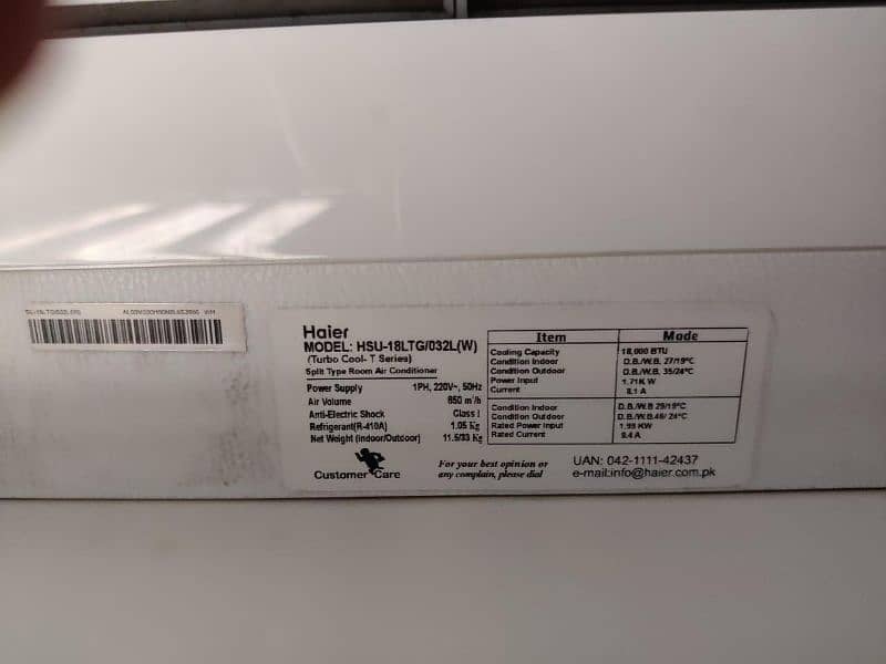 HAIER 1.5 TON SPLIT AC 6