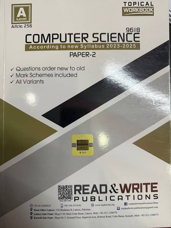 Computer Science A-Level Topicals P1, P2 2