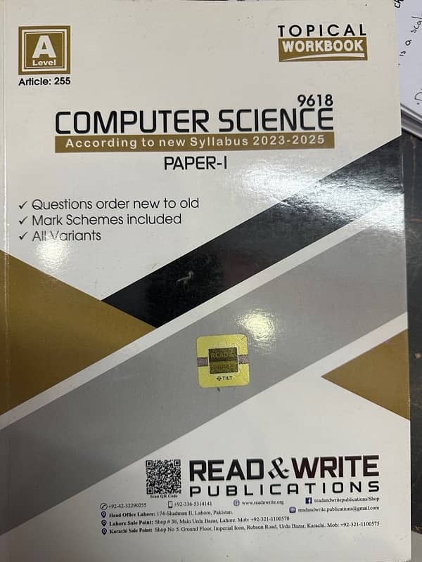 Computer Science A-Level Topicals P1, P2 3