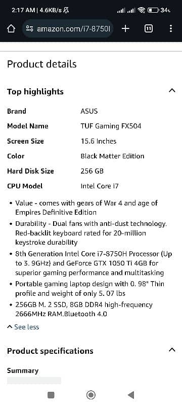 ASUS  TUF Gaming FX504 12