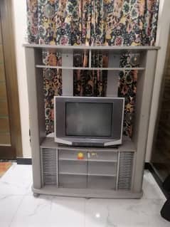 Tv with trolley for sale