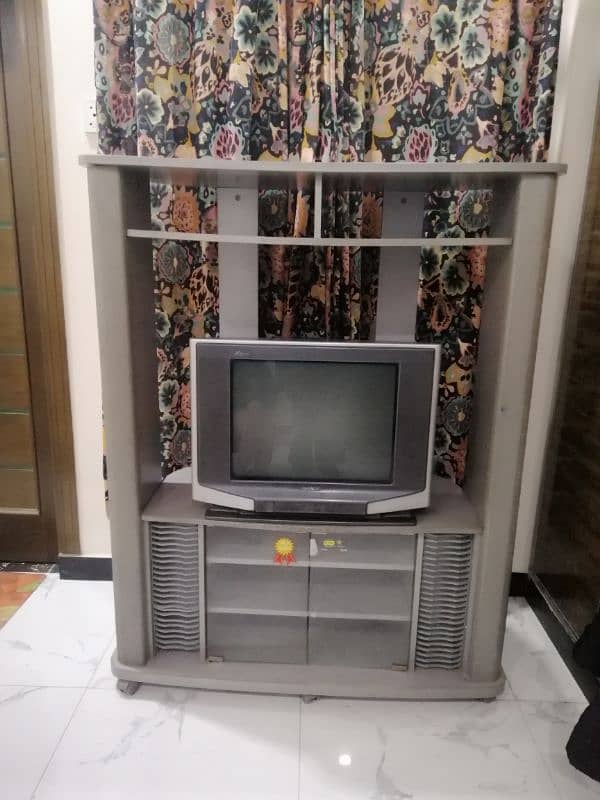 Tv with trolley for sale 0