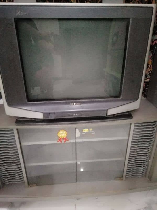 Tv with trolley for sale 3