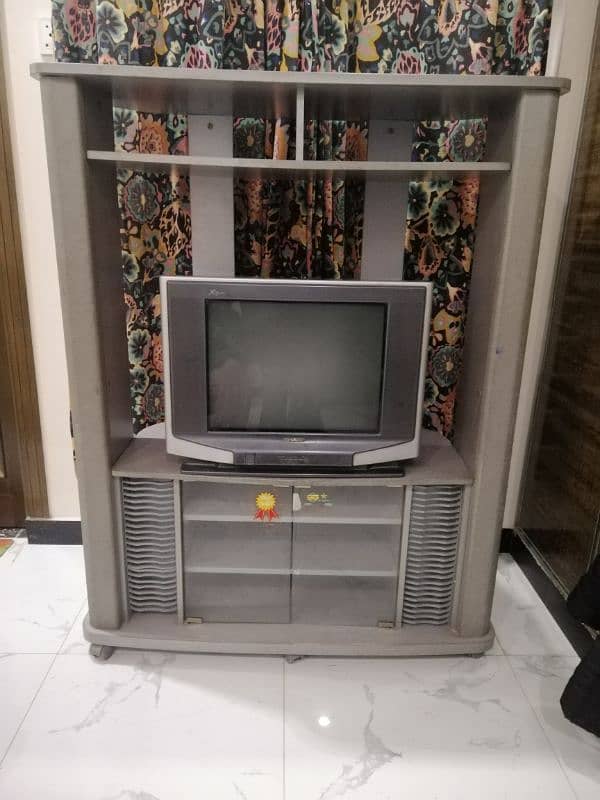 Tv with trolley for sale 4