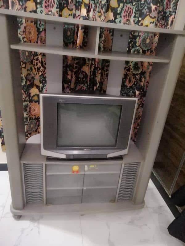 Tv with trolley for sale 6