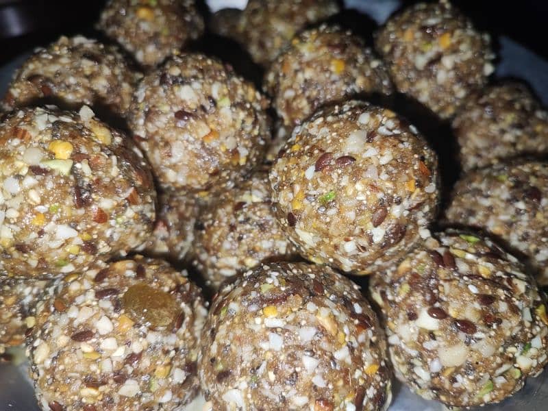 desi ghee homemade mixed nuts laddu 0