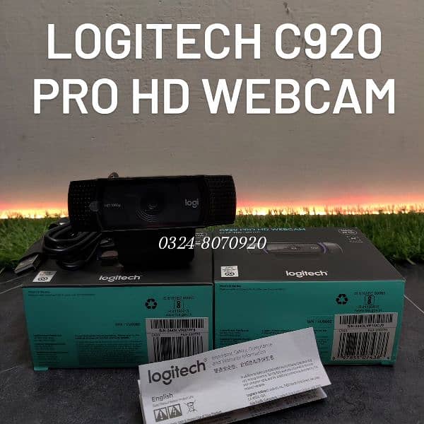 Logitech C920 Pro HD 1080P Professional Webcam Meeting Call Camera 4k 10