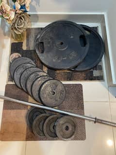 SALE Dumbbells, Weight plates , Rods and Bench on SALE