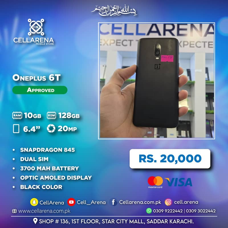 Cellarena ONEPLUS 6T DUAL SIM Approved 0